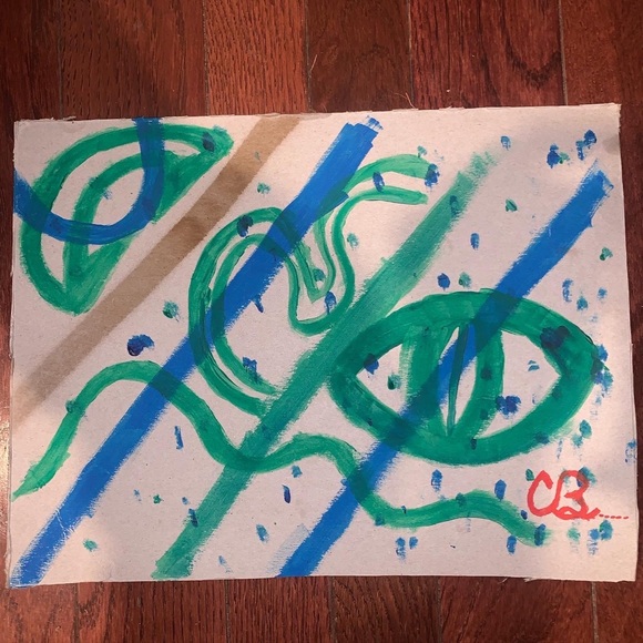 “The Reptilian”..... Multi-Abstract Shapeshifters/Hengeyokai Art Painting - Picture 4 of 8